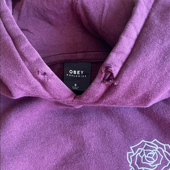 Obey Burgundy Rose Hoodie - Picture 5 of 6
